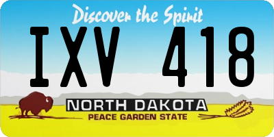 ND license plate IXV418