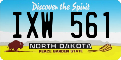 ND license plate IXW561