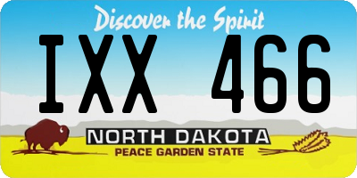 ND license plate IXX466