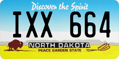 ND license plate IXX664