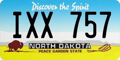ND license plate IXX757