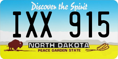 ND license plate IXX915