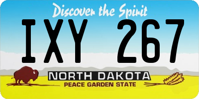 ND license plate IXY267