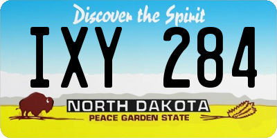 ND license plate IXY284