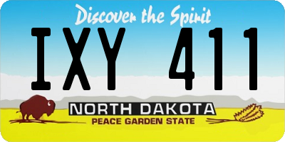 ND license plate IXY411