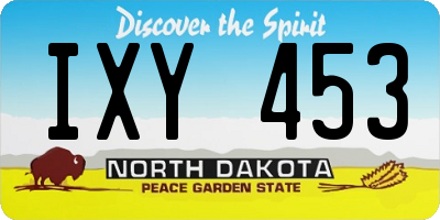 ND license plate IXY453