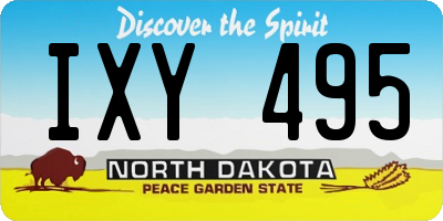 ND license plate IXY495