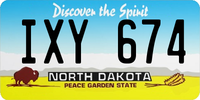 ND license plate IXY674