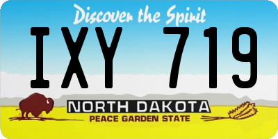 ND license plate IXY719