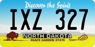 ND license plate IXZ327