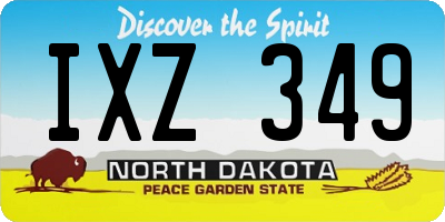 ND license plate IXZ349