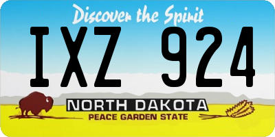 ND license plate IXZ924