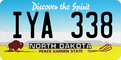 ND license plate IYA338
