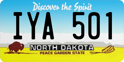 ND license plate IYA501