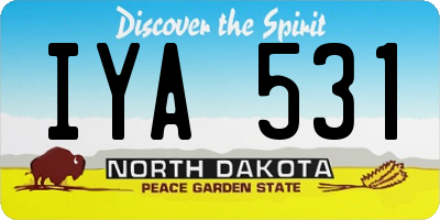 ND license plate IYA531