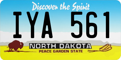 ND license plate IYA561