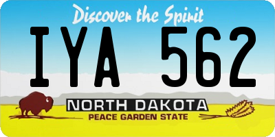 ND license plate IYA562