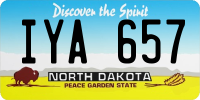 ND license plate IYA657