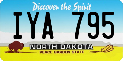 ND license plate IYA795