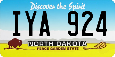 ND license plate IYA924