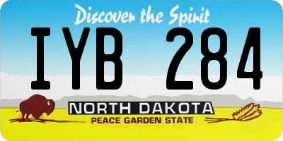 ND license plate IYB284