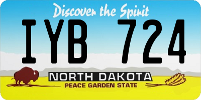 ND license plate IYB724