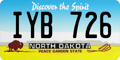 ND license plate IYB726