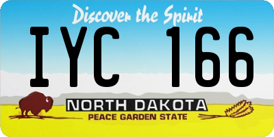 ND license plate IYC166