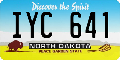 ND license plate IYC641
