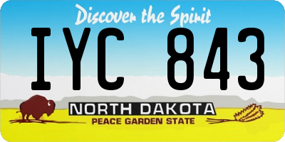 ND license plate IYC843