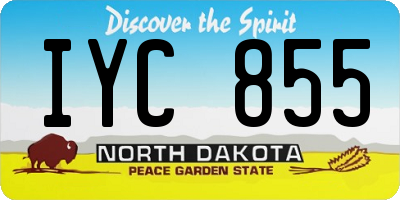 ND license plate IYC855