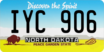 ND license plate IYC906