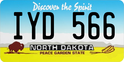 ND license plate IYD566