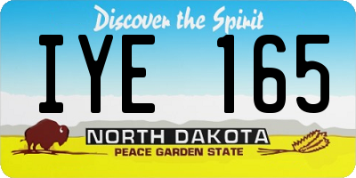 ND license plate IYE165