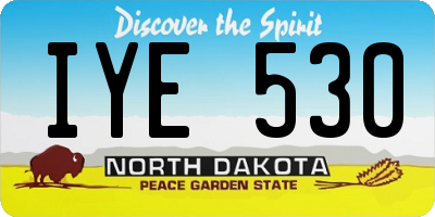 ND license plate IYE530