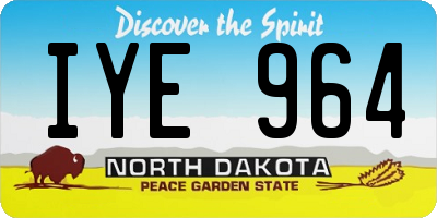 ND license plate IYE964