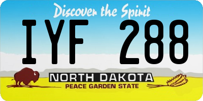 ND license plate IYF288