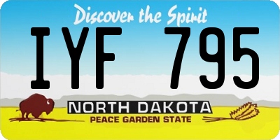 ND license plate IYF795