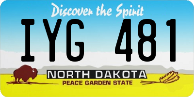 ND license plate IYG481