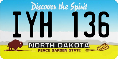 ND license plate IYH136