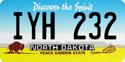 ND license plate IYH232