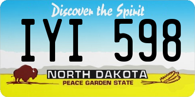 ND license plate IYI598