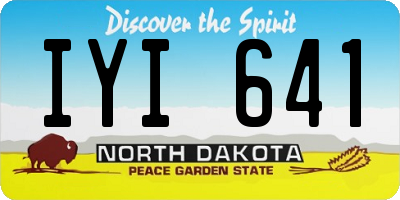 ND license plate IYI641