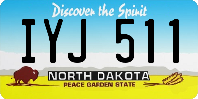 ND license plate IYJ511
