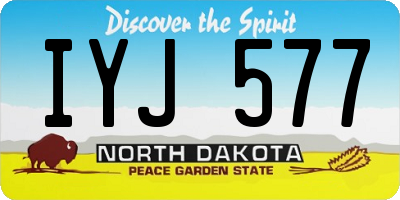 ND license plate IYJ577