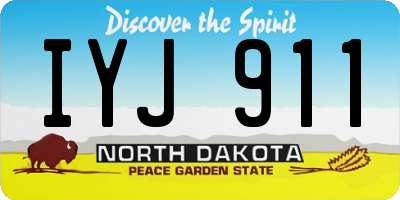 ND license plate IYJ911