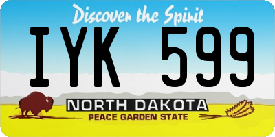 ND license plate IYK599