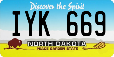 ND license plate IYK669