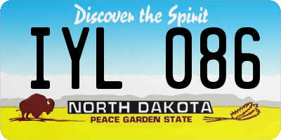 ND license plate IYL086