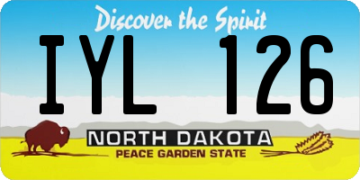ND license plate IYL126